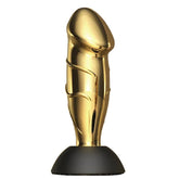 Masajeador de próstata dorado Drunken King Kong, tapón anal